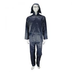 Αδιάβροχο Κοστούμι PVC Με Kουκούλα Μπλε Rain Plus