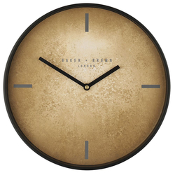 Ρολόι Τοίχου Χρυσό Με Μαύρες Λεπτομέρειες Φ30cm - 28976462