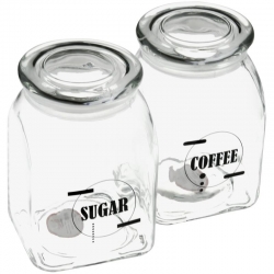 Βάζο Γυάλινο Για Καφέ Ζάχαρη Με Καπάκι 900ml Viosarp - 5206753031307