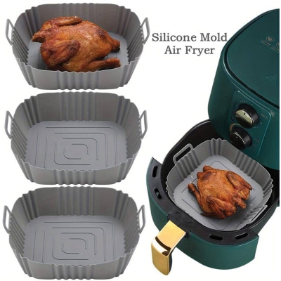 Φόρμα Σιλικόνης Τετράγωνη 21cm Για Φριτέζα AirFryer Viosarp - 5206753043751